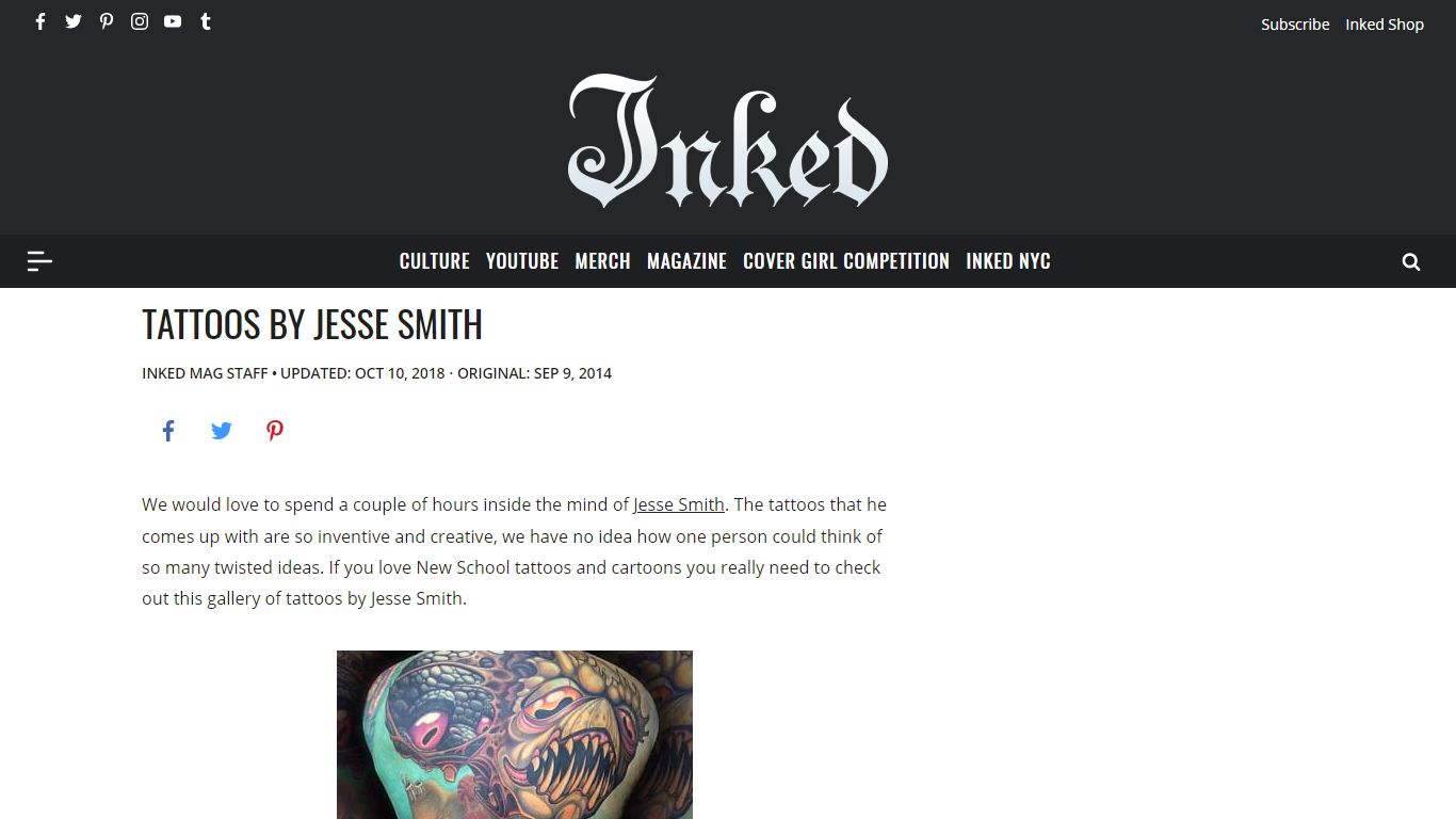 Tattoos by Jesse Smith - Tattoo Ideas, Artists and Models